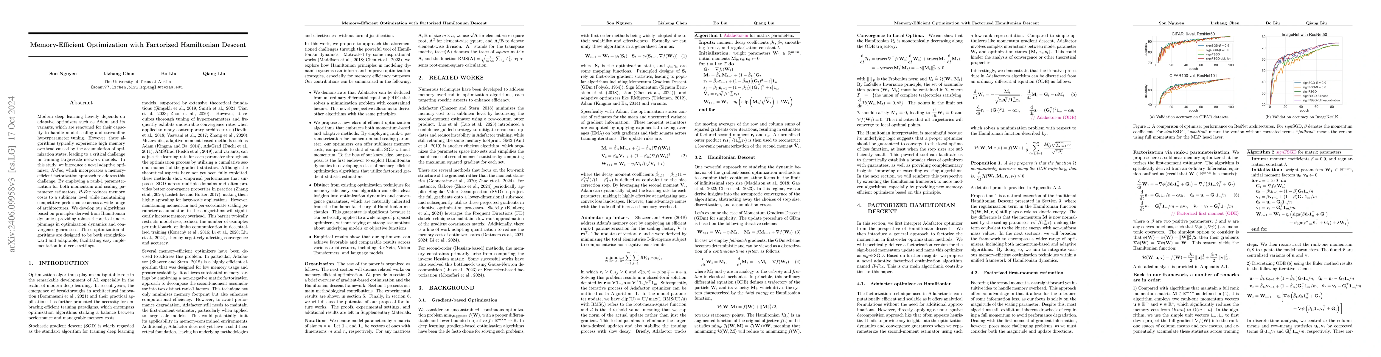 Thumbnail for H-Fac: Memory-Efficient Optimization with Factorized Hamiltonian Descent