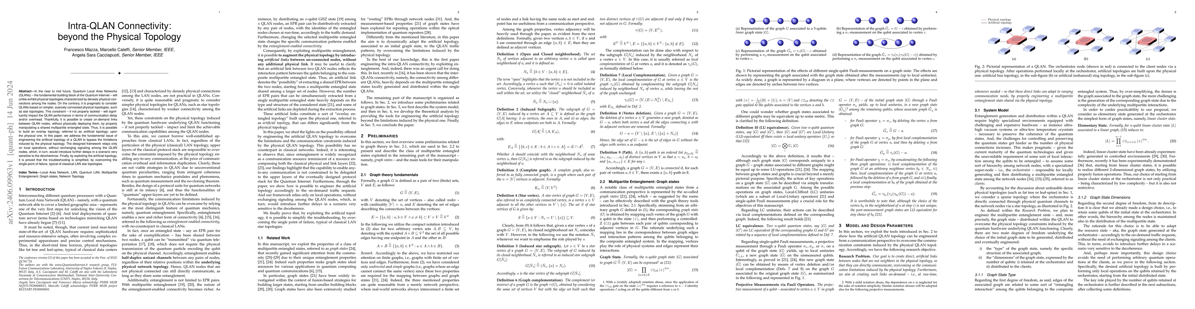 Thumbnail for Intra-QLAN Connectivity: beyond the Physical Topology
