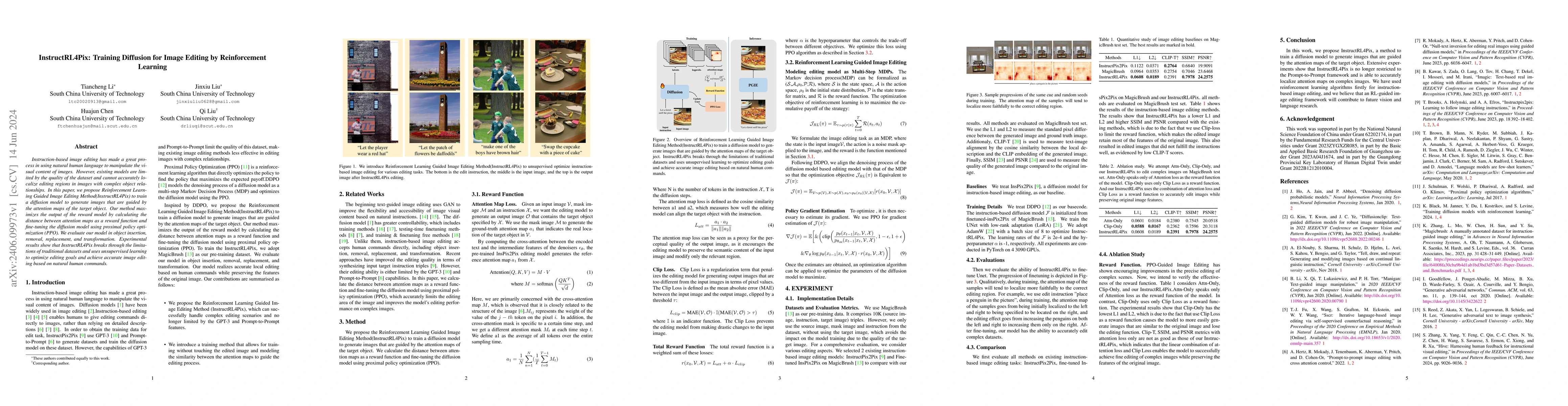 Thumbnail for InstructRL4Pix: Training Diffusion for Image Editing by Reinforcement
  Learning