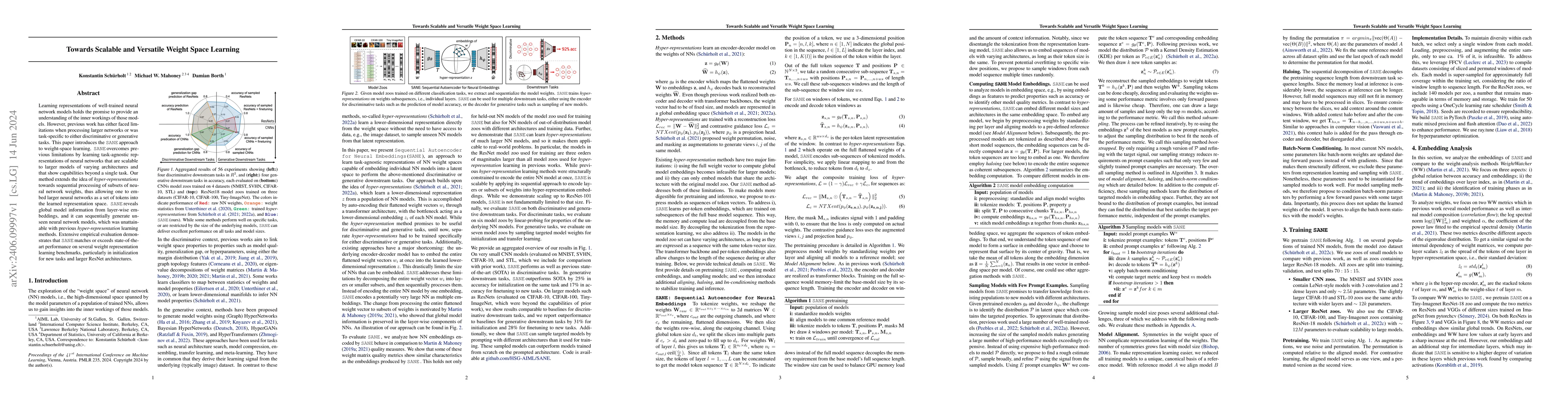 Thumbnail for Towards Scalable and Versatile Weight Space Learning