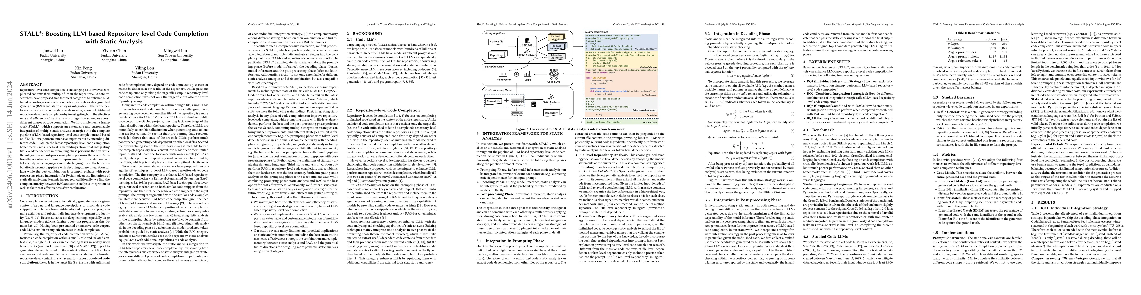 Thumbnail for STALL+: Boosting LLM-based Repository-level Code Completion with Static
  Analysis