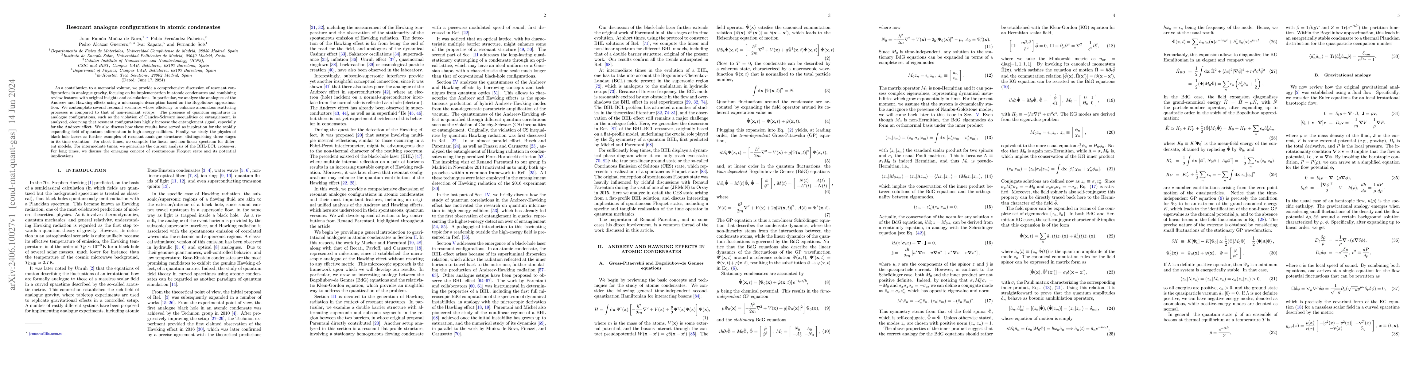 Thumbnail for Resonant analogue configurations in atomic condensates