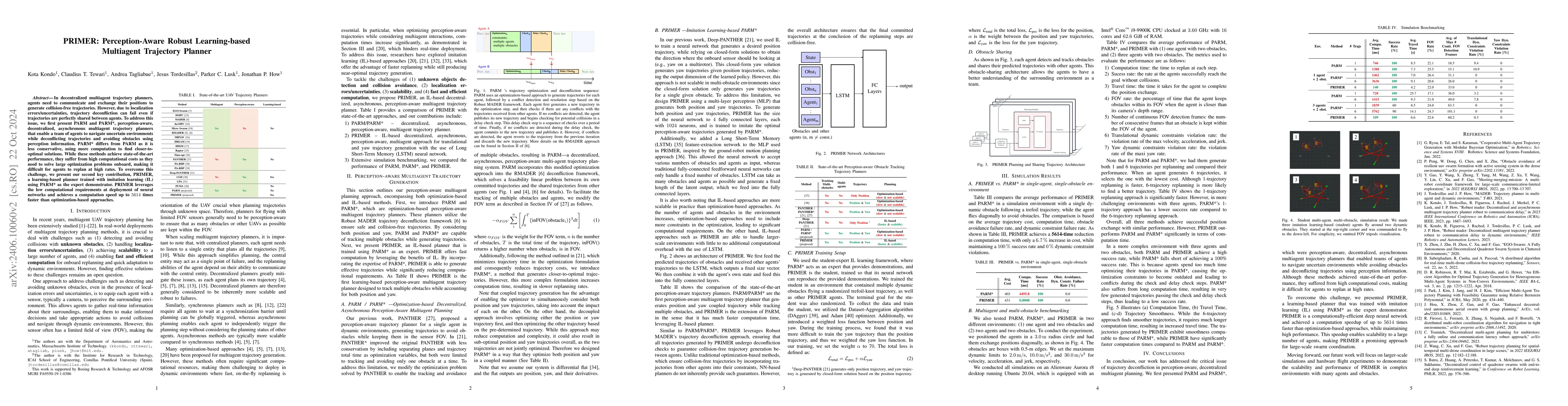 Thumbnail for PRIMER: Perception-Aware Robust Learning-based Multiagent Trajectory
  Planner
