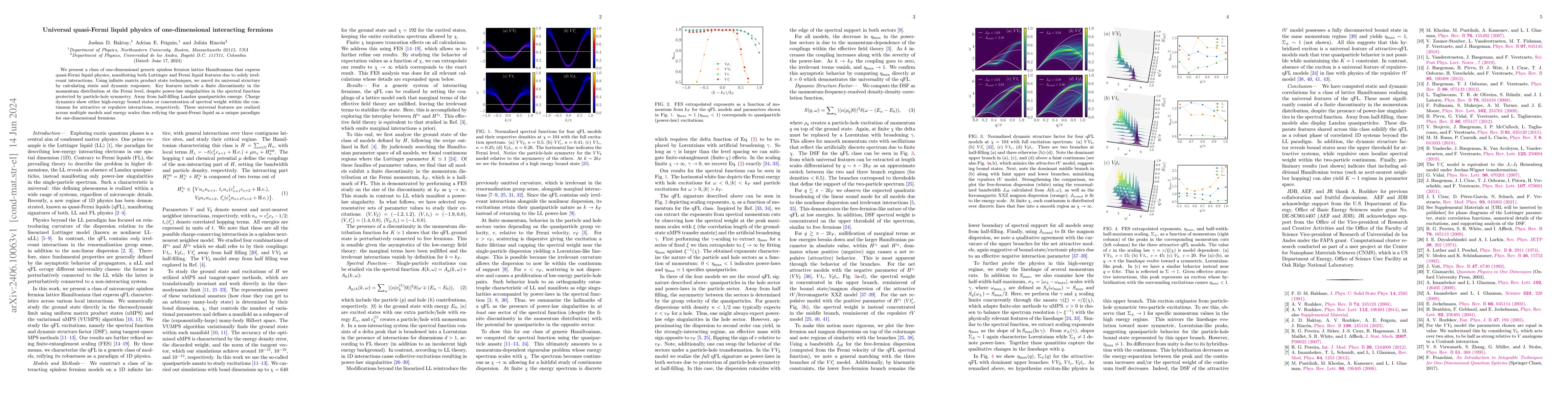 Thumbnail for Universal quasi-Fermi liquid physics of one-dimensional interacting
  fermions