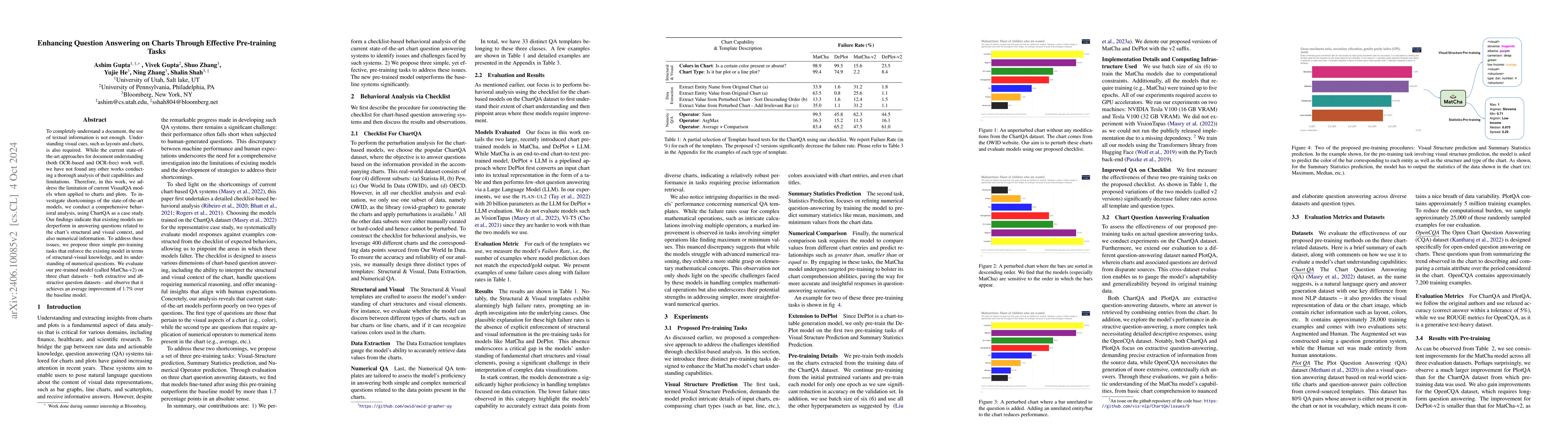 Thumbnail for Enhancing Question Answering on Charts Through Effective Pre-training
  Tasks