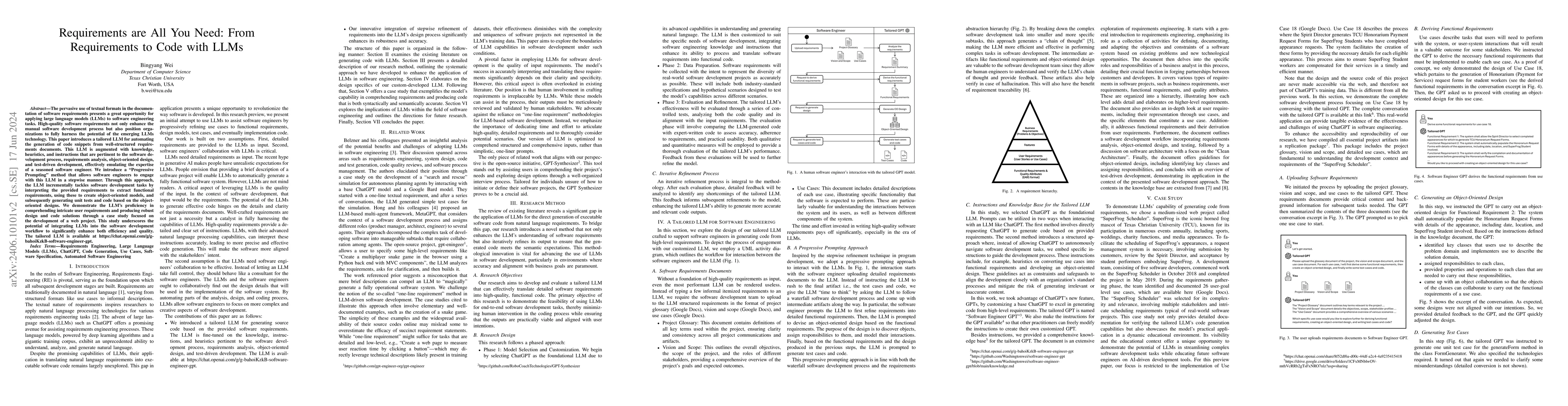 Thumbnail for Requirements are All You Need: From Requirements to Code with LLMs