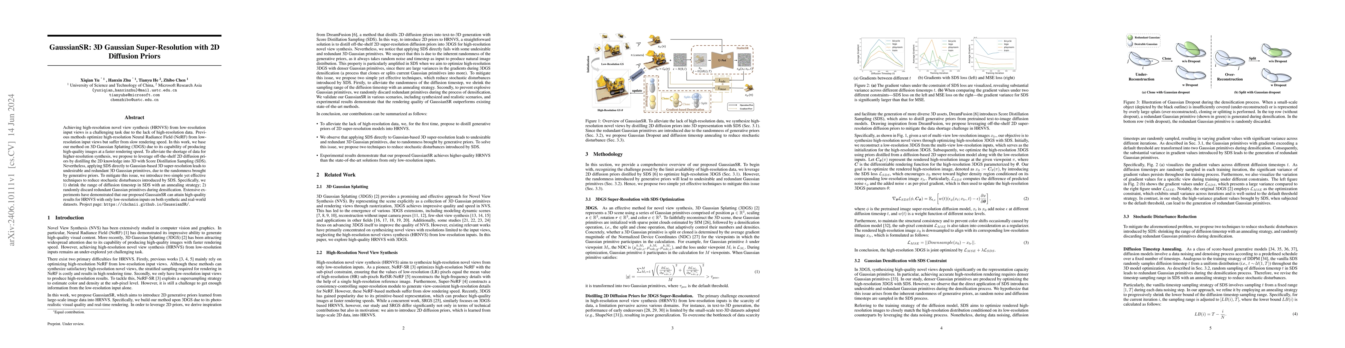 Thumbnail for GaussianSR: 3D Gaussian Super-Resolution with 2D Diffusion Priors