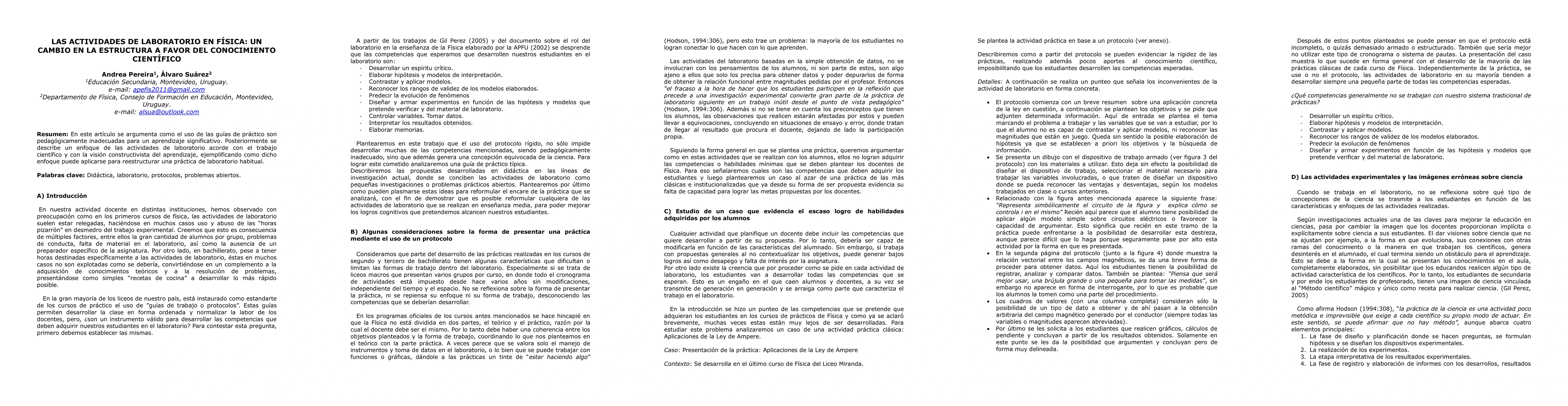 Thumbnail for Las actividades de laboratorio en F\'isica: un cambio en la estructura a
  favor del conocimiento cient\'ifico
