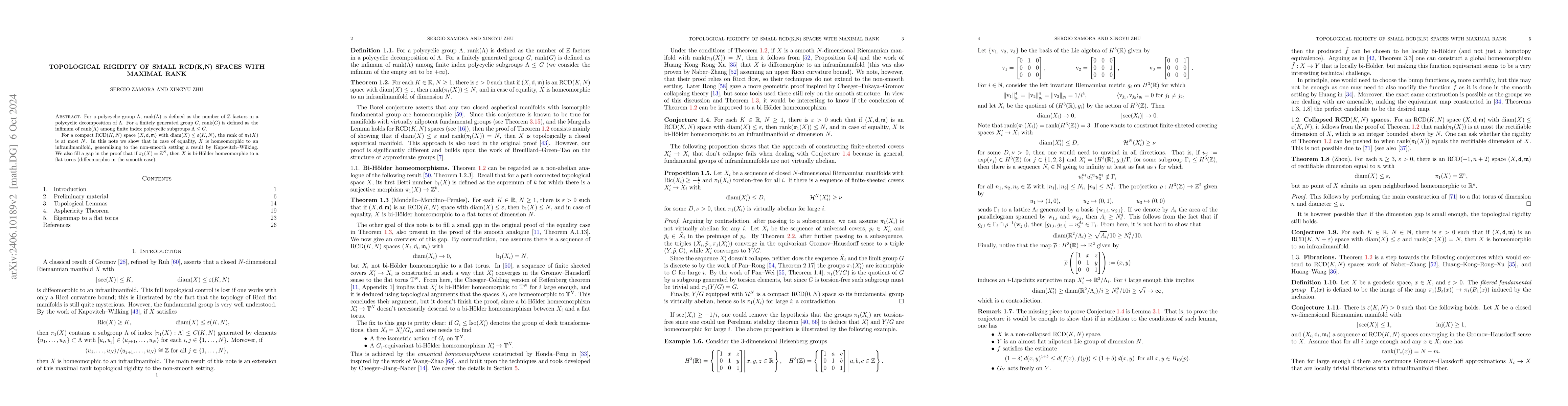 Thumbnail for Topological rigidity of small RCD(K,N) spaces with maximal rank