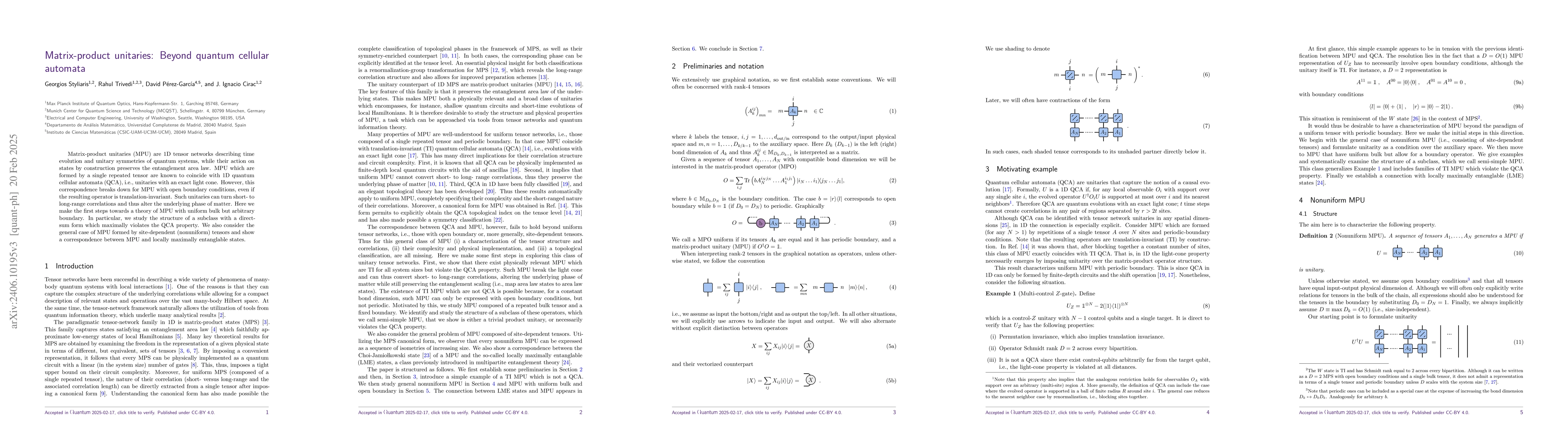 Thumbnail for Matrix-product unitaries: Beyond quantum cellular automata