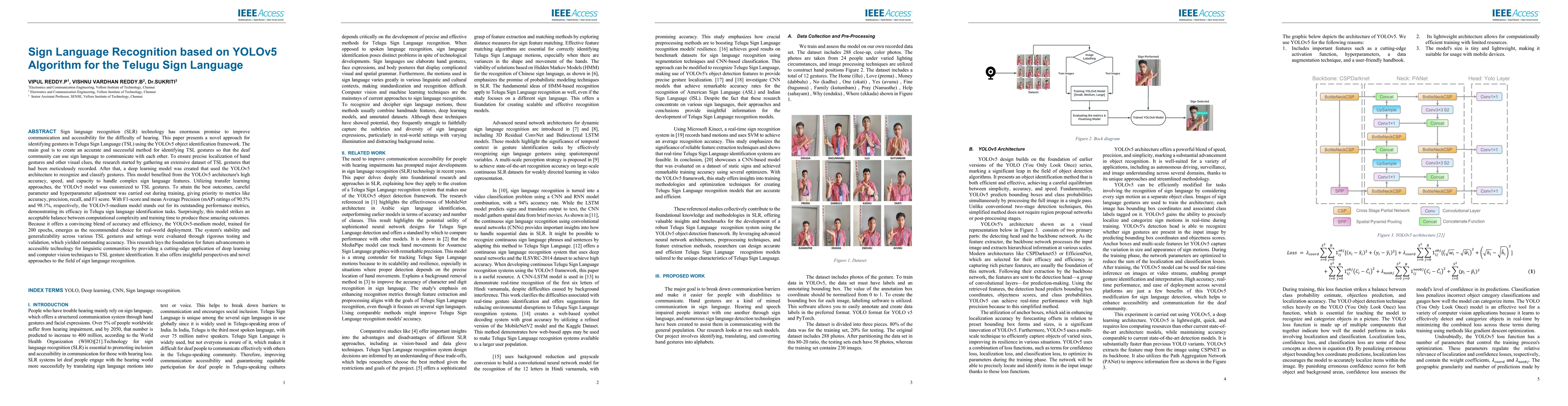 Thumbnail for Sign Language Recognition based on YOLOv5 Algorithm for the Telugu Sign
  Language