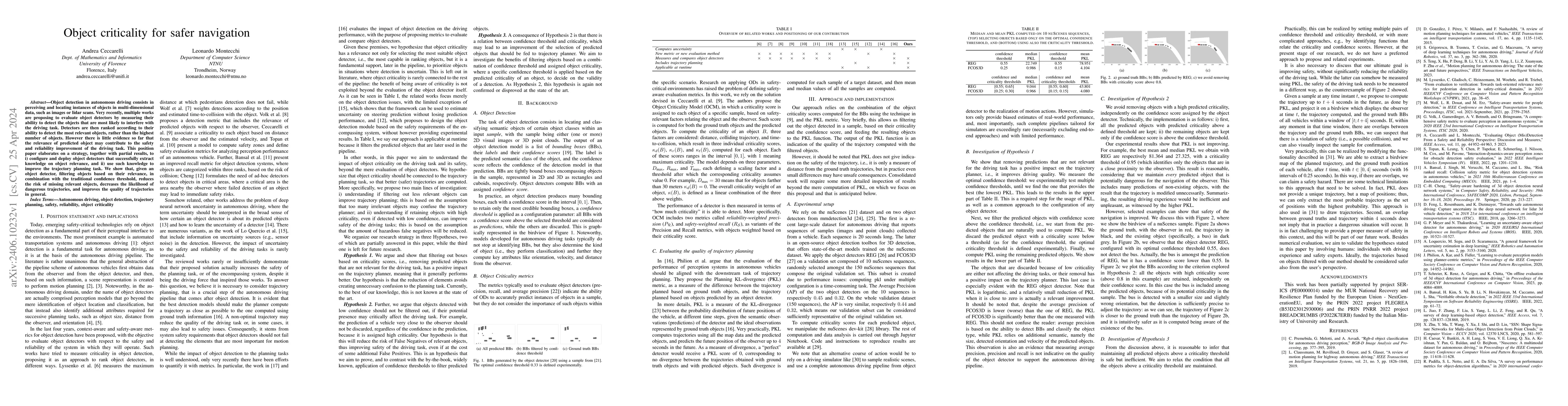 Thumbnail for Object criticality for safer navigation