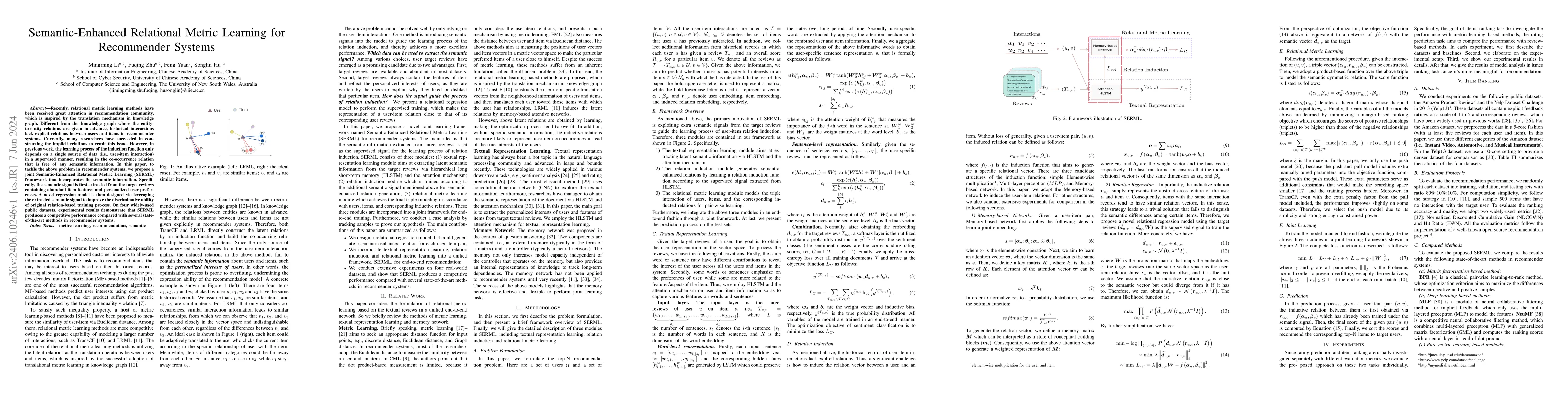 Thumbnail for Semantic-Enhanced Relational Metric Learning for Recommender Systems