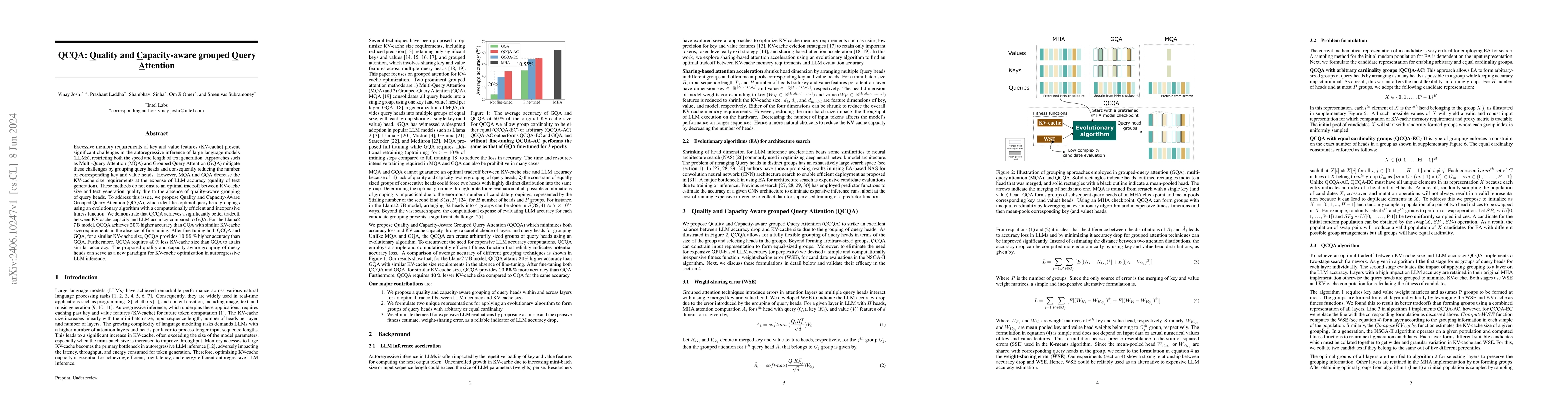 Thumbnail for QCQA: Quality and Capacity-aware grouped Query Attention