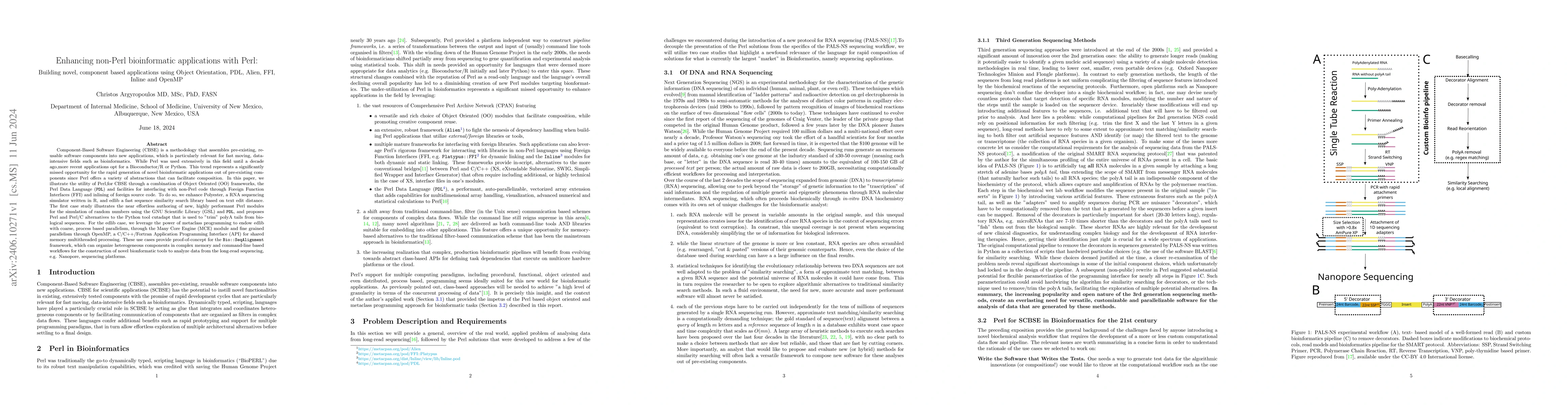 Thumbnail for Enhancing non-Perl bioinformatic applications with Perl: Building novel,
  component based applications using Object Orientation, PDL, Alien, FFI,
  Inline and OpenMP