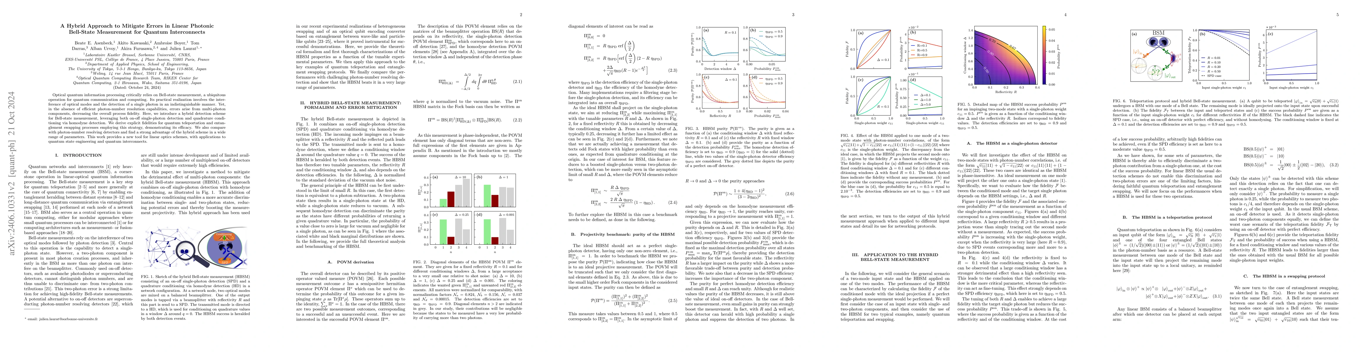 Thumbnail for A Hybrid Approach to Mitigate Errors in Linear Photonic Bell-State
  Measurement for Quantum Interconnects