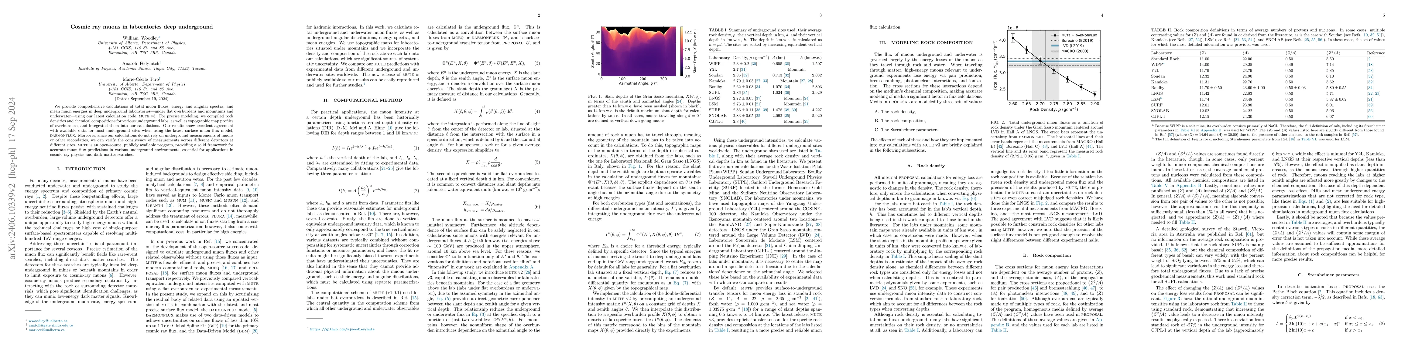 Thumbnail for Cosmic Ray Muons in Laboratories Deep Underground