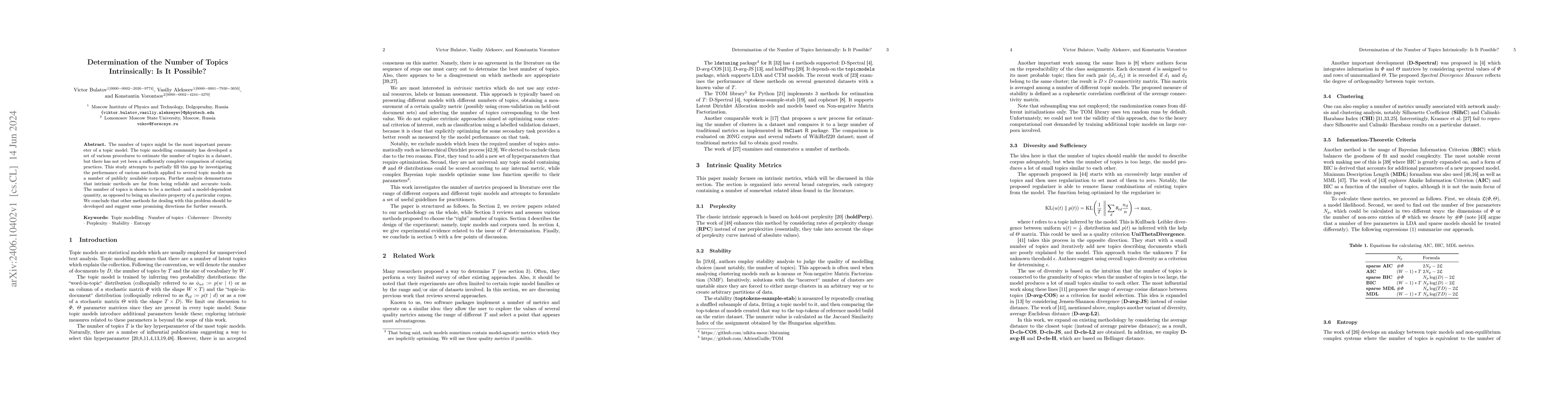 Thumbnail for Determination of the Number of Topics Intrinsically: Is It Possible?