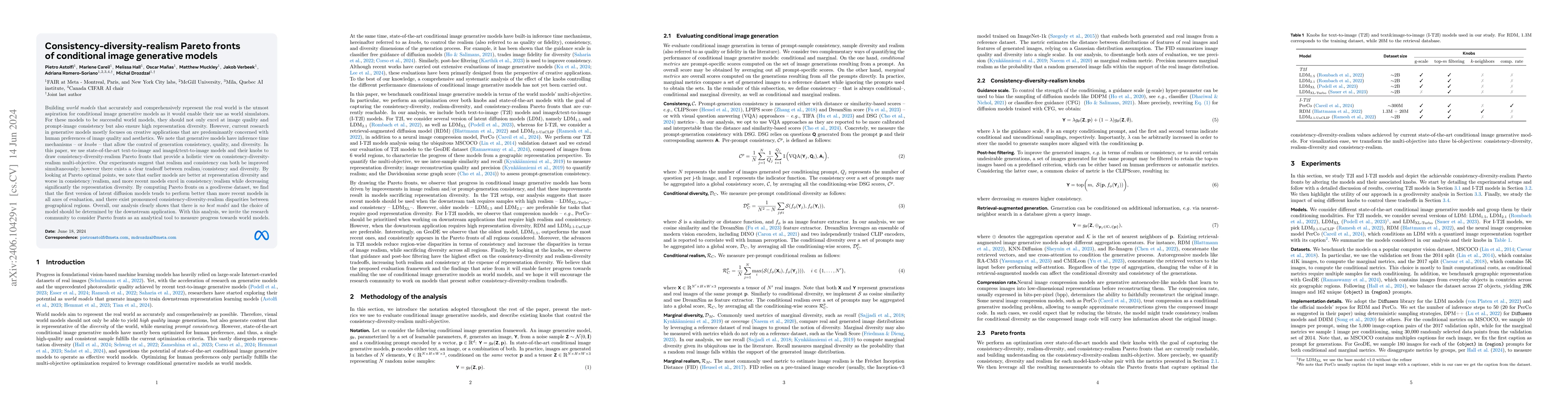 Thumbnail for Consistency-diversity-realism Pareto fronts of conditional image
  generative models