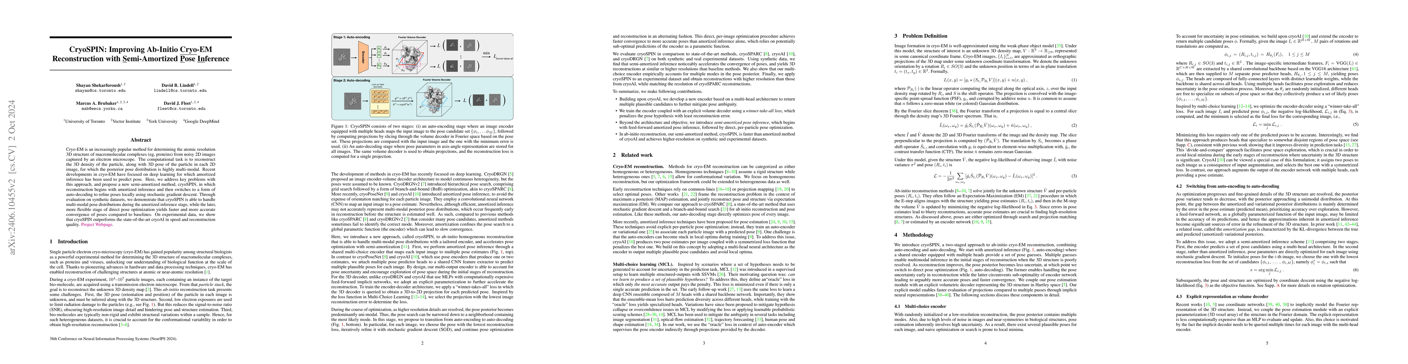 Thumbnail for Improving Ab-Initio Cryo-EM Reconstruction with Semi-Amortized Pose
  Inference
