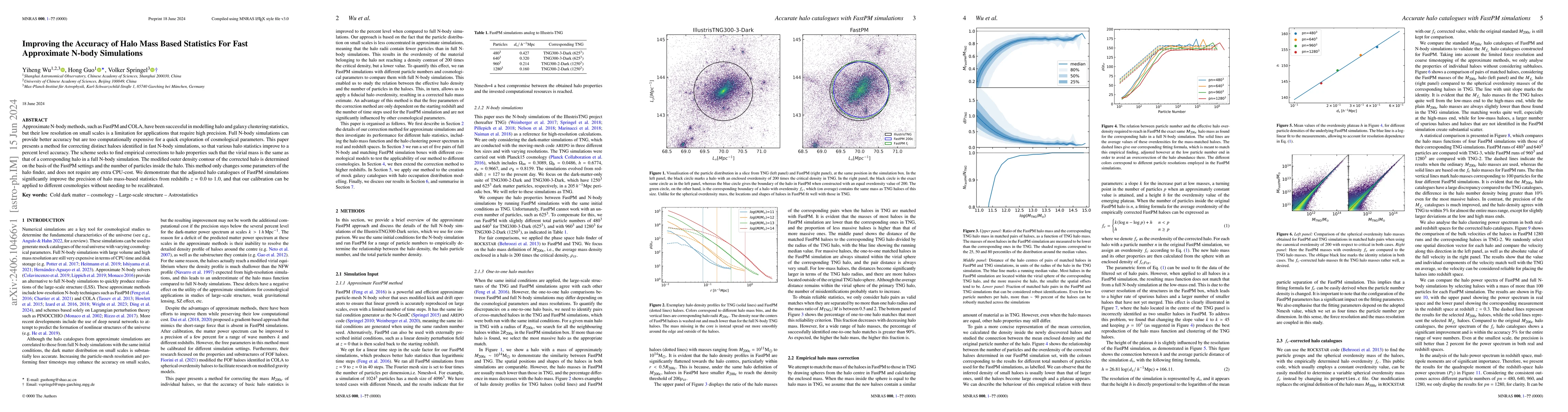 Thumbnail for Improving the Accuracy of Halo Mass Based Statistics For Fast
  Approximate N-body Simulations