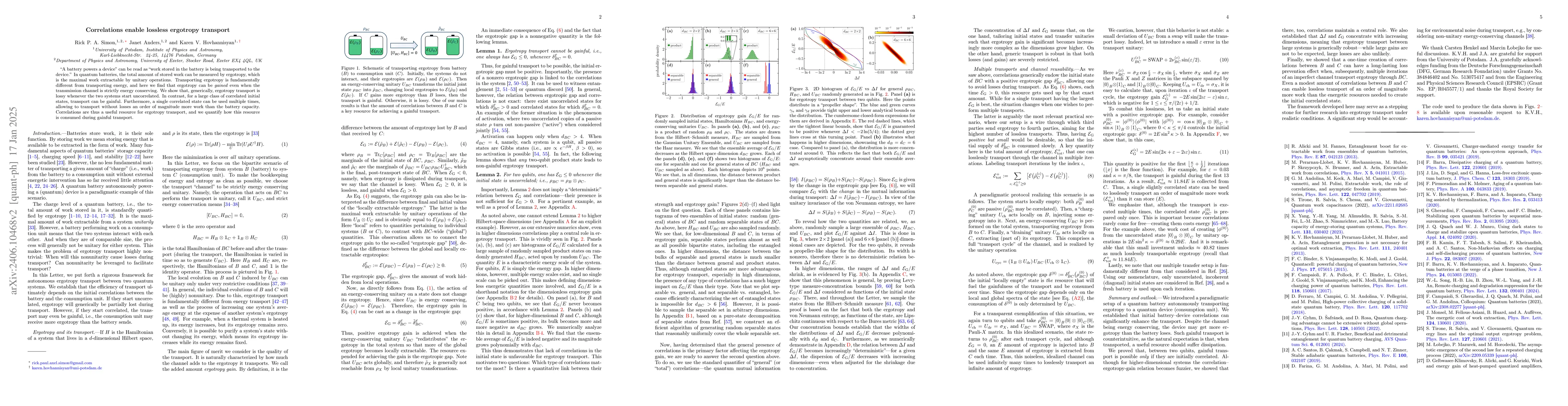 Thumbnail for Correlations enable lossless ergotropy transport