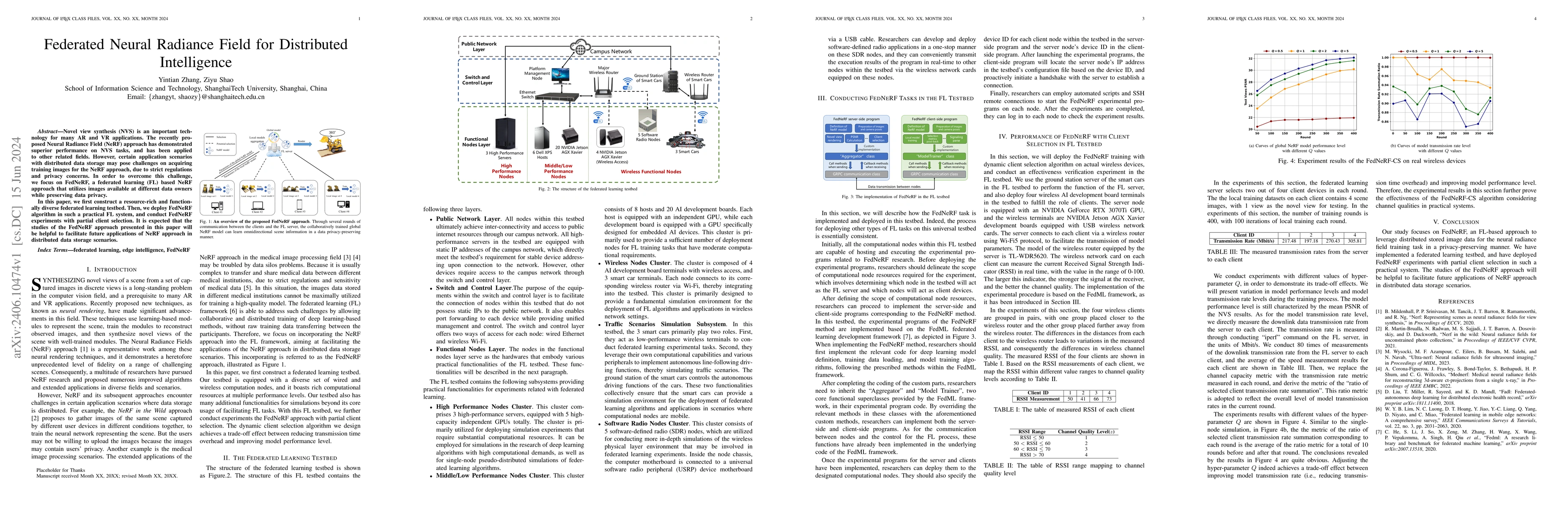 Thumbnail for Federated Neural Radiance Field for Distributed Intelligence