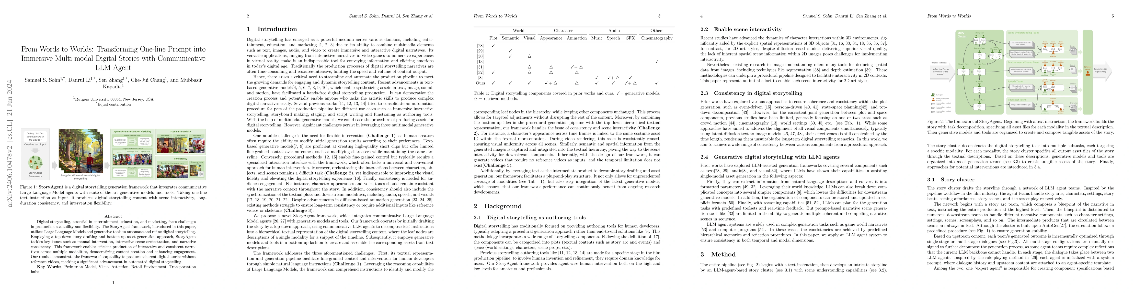 Thumbnail for From Words to Worlds: Transforming One-line Prompt into Immersive
  Multi-modal Digital Stories with Communicative LLM Agent