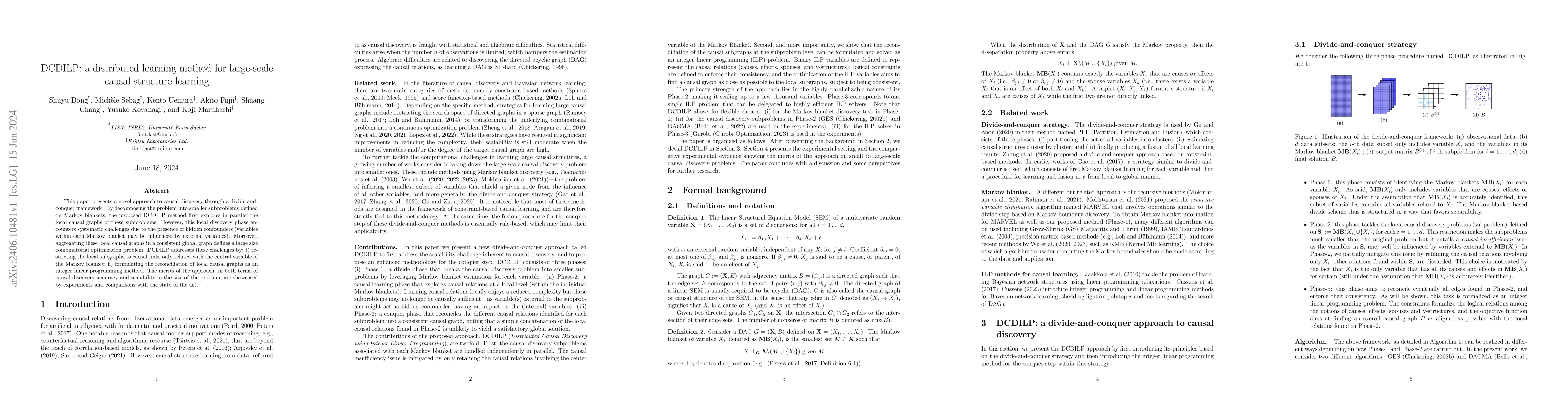 Thumbnail for DCDILP: a distributed learning method for large-scale causal structure
  learning
