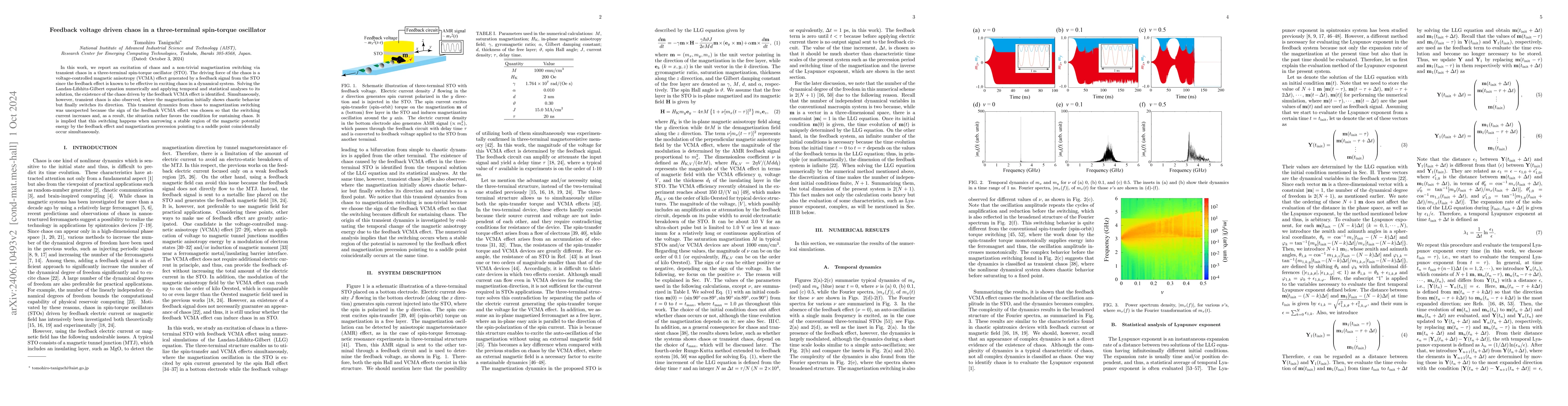 Thumbnail for Feedback-voltage driven chaos in three-terminal spin-torque oscillator