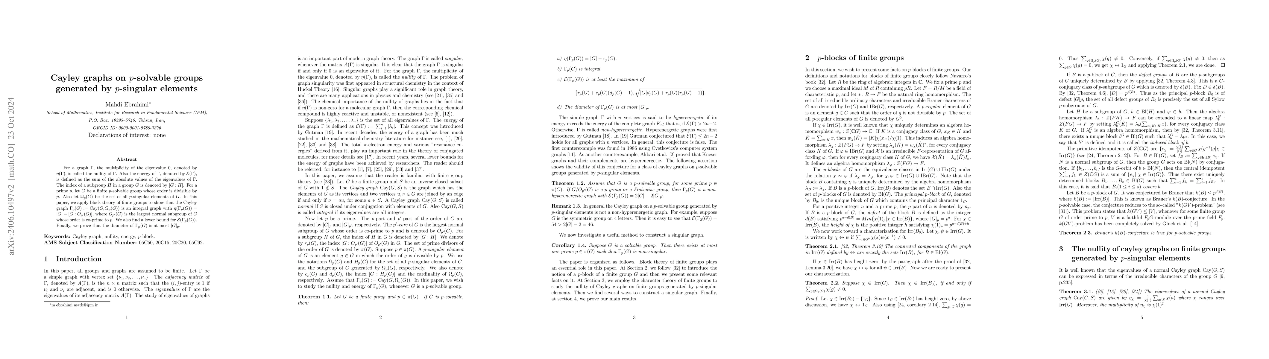 Thumbnail for Cayley graphs on finite groups generated by $p$-singular elements