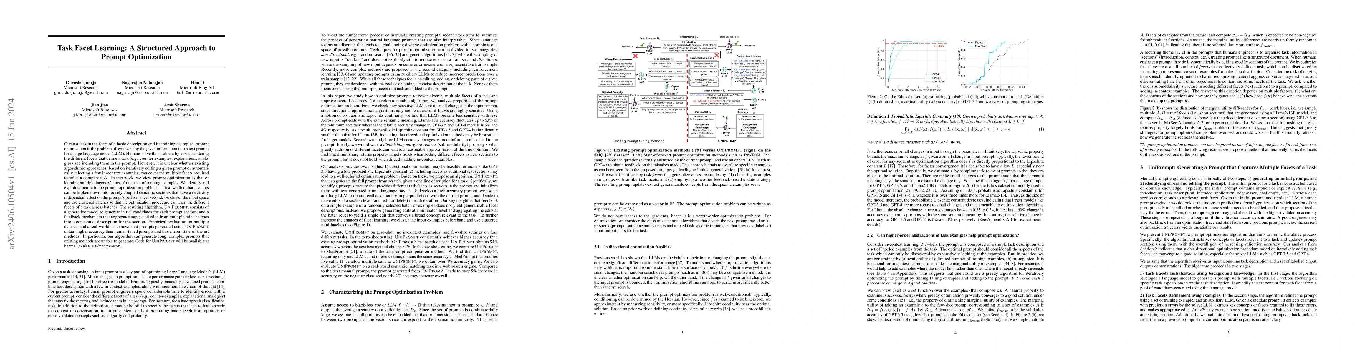 Thumbnail for Task Facet Learning: A Structured Approach to Prompt Optimization