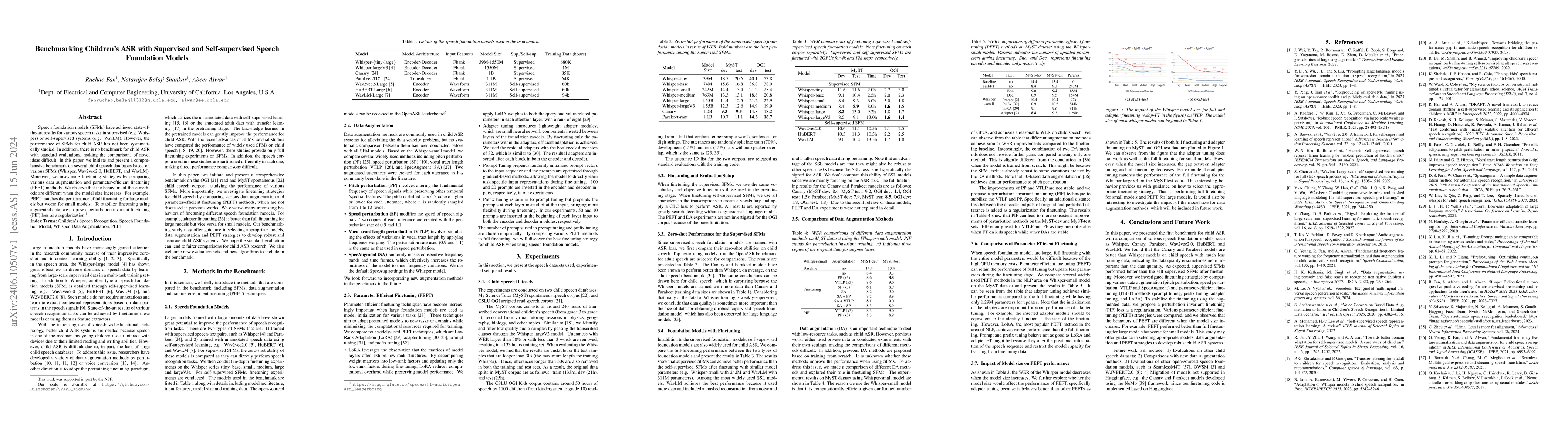 Thumbnail for Benchmarking Children's ASR with Supervised and Self-supervised Speech
  Foundation Models