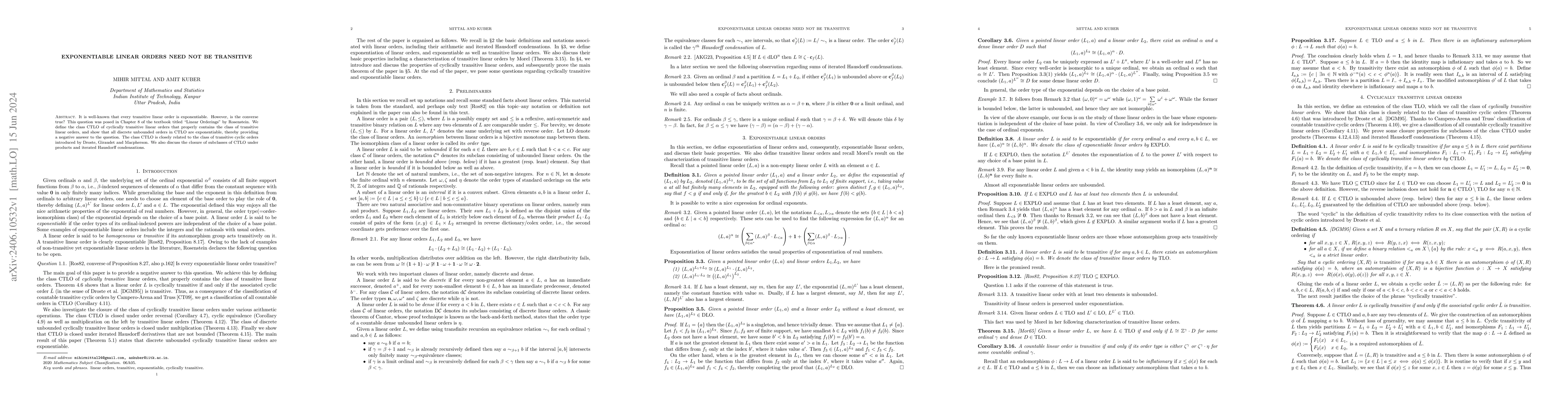 Thumbnail for Exponentiable linear orders need not be transitive