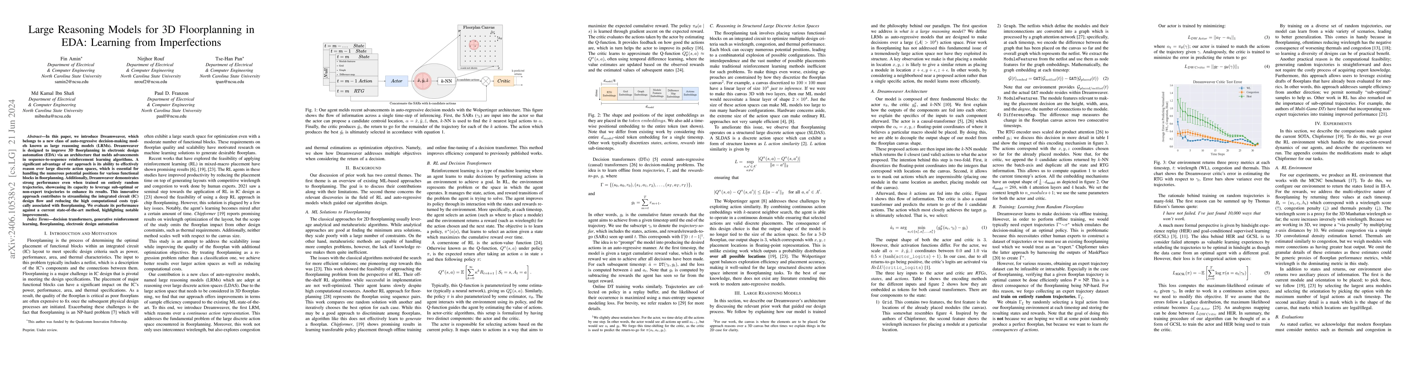 Thumbnail for Large Reasoning Models for 3D Floorplanning in EDA: Learning from
  Imperfections