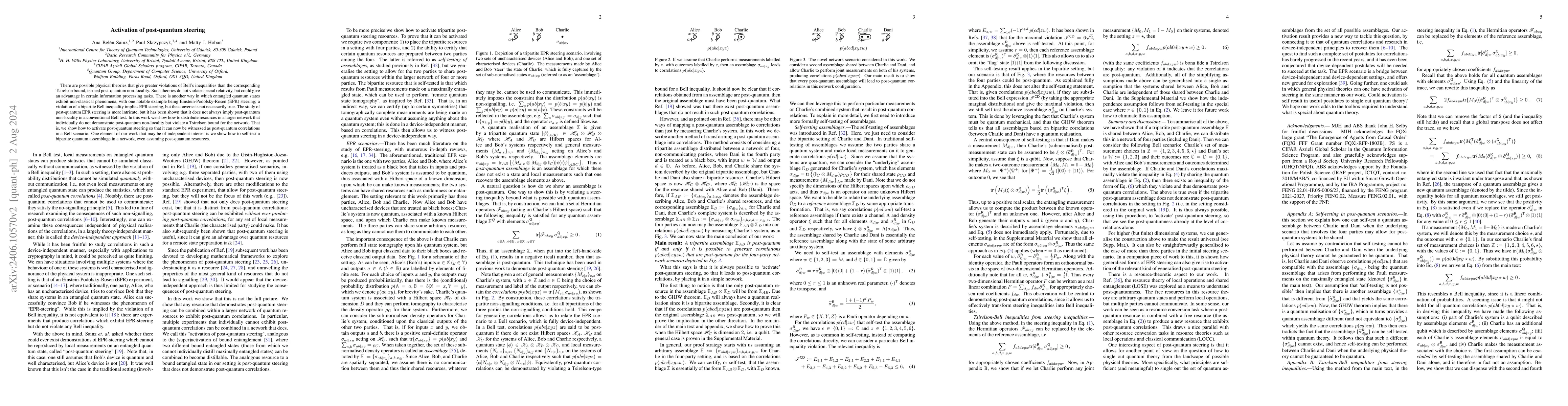 Thumbnail for Activation of post-quantum steering