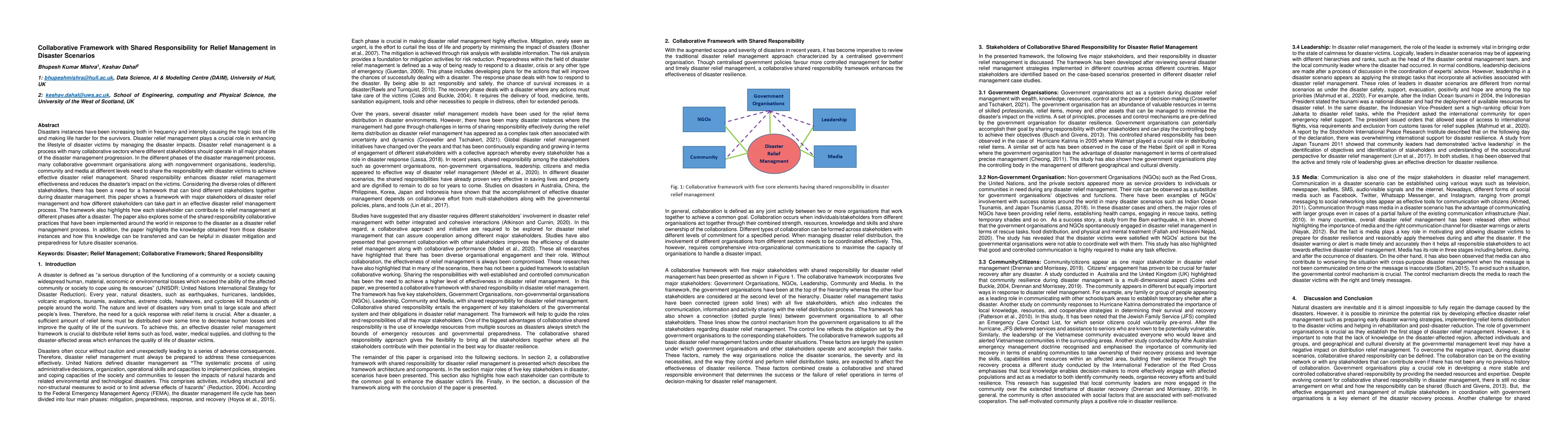 Thumbnail for Collaborative Framework with Shared Responsibility for Relief Management
  in Disaster Scenarios