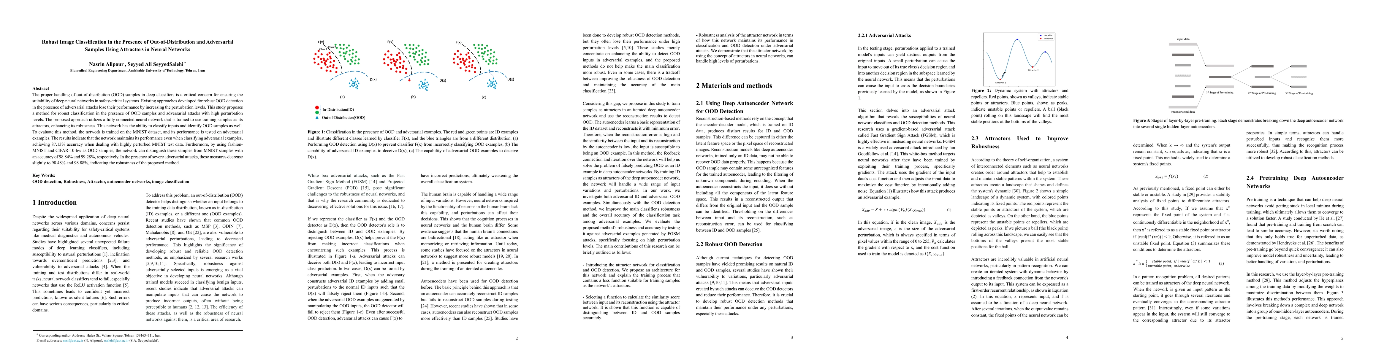 Thumbnail for Robust Image Classification in the Presence of Out-of-Distribution and
  Adversarial Samples Using Attractors in Neural Networks