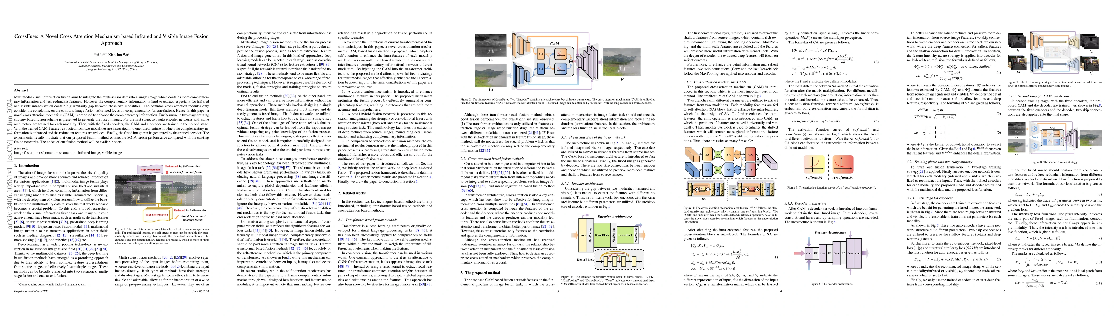 Thumbnail for CrossFuse: A Novel Cross Attention Mechanism based Infrared and Visible
  Image Fusion Approach