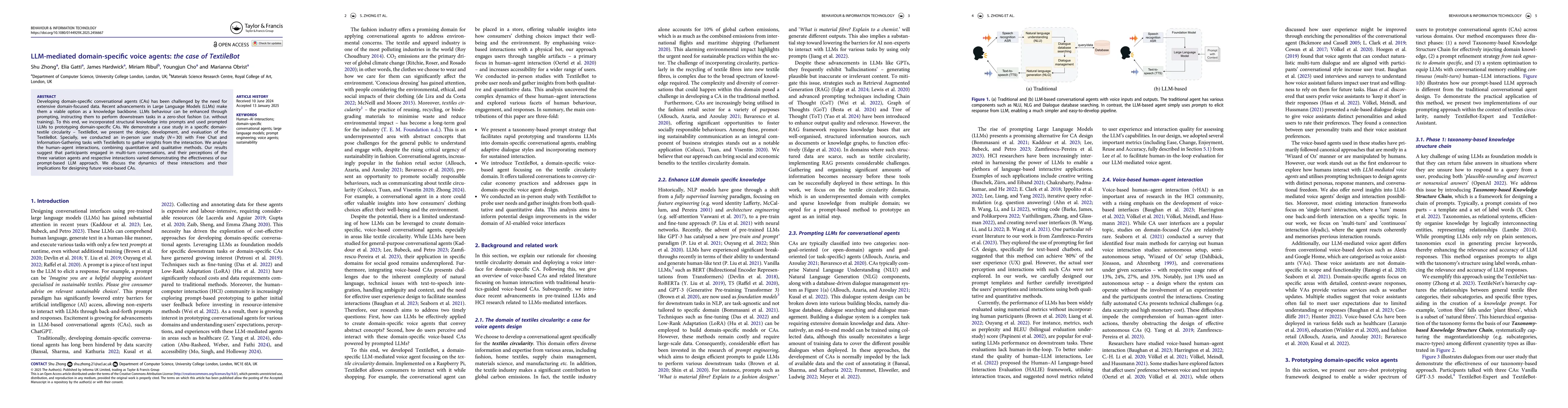 Thumbnail for LLM-Mediated Domain-Specific Voice Agents: The Case of TextileBot