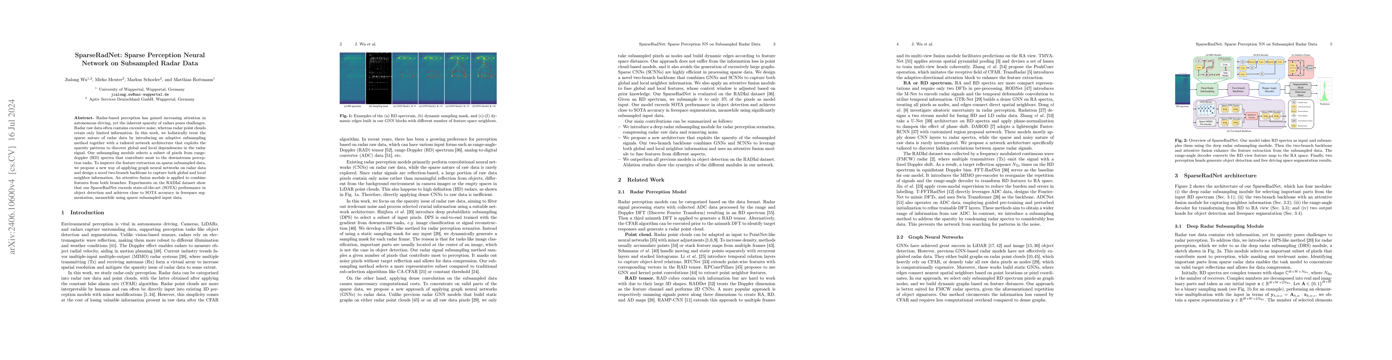 Thumbnail for SparseRadNet: Sparse Perception Neural Network on Subsampled Radar Data