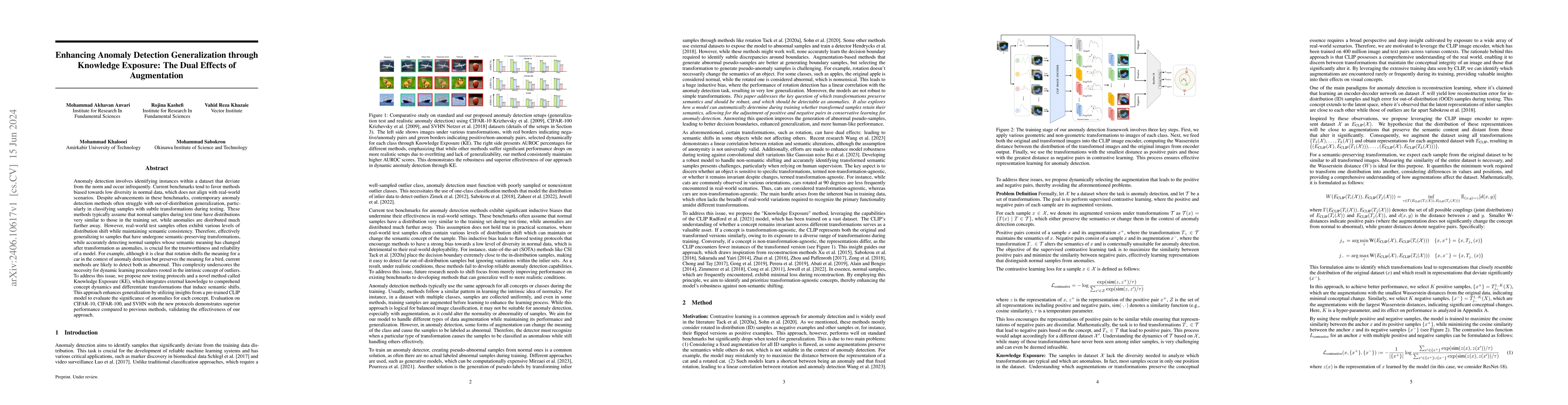 Thumbnail for Enhancing Anomaly Detection Generalization through Knowledge Exposure:
  The Dual Effects of Augmentation