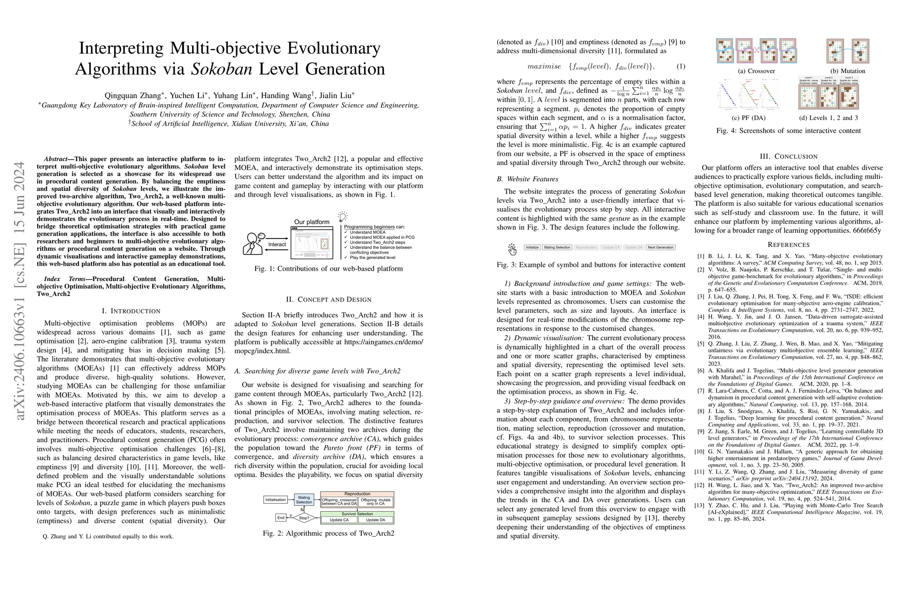 Thumbnail for Interpreting Multi-objective Evolutionary Algorithms via Sokoban Level
  Generation