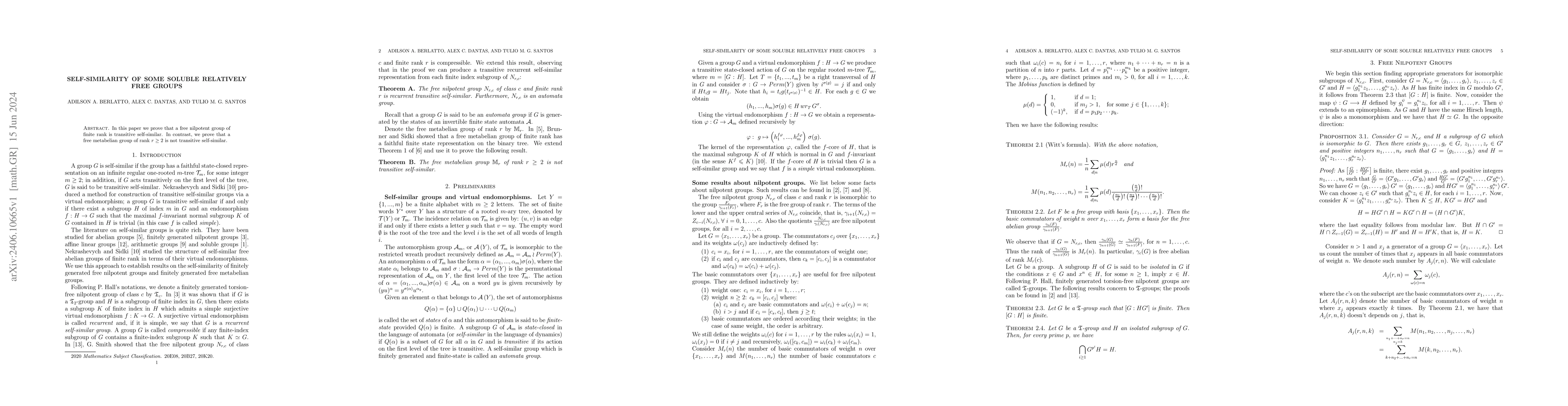 Thumbnail for Self-similarity of some soluble relatively free groups