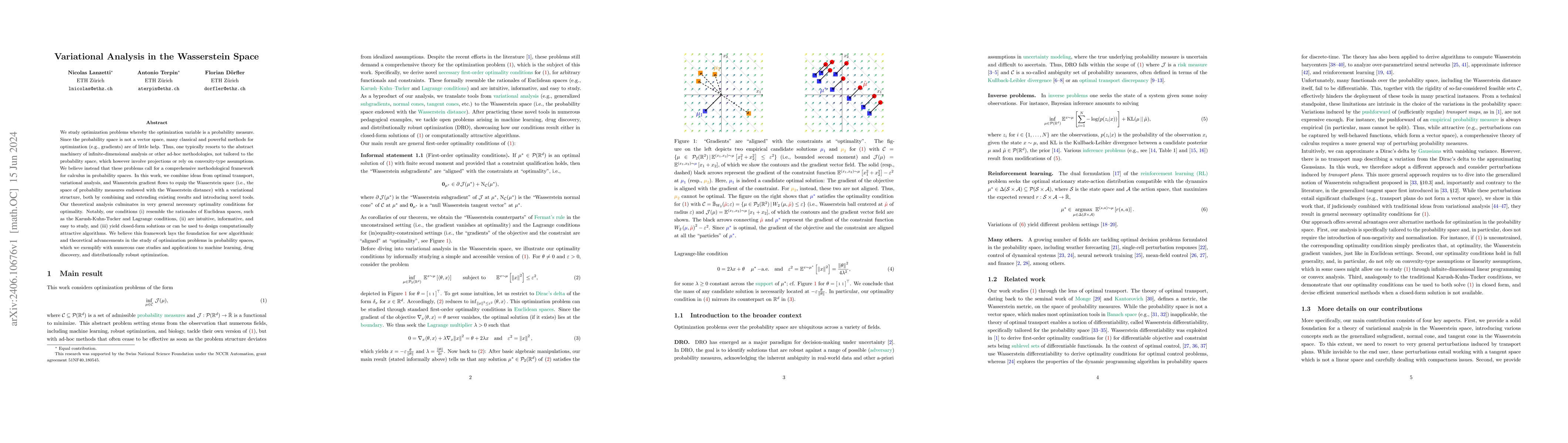 Thumbnail for Variational Analysis in the Wasserstein Space