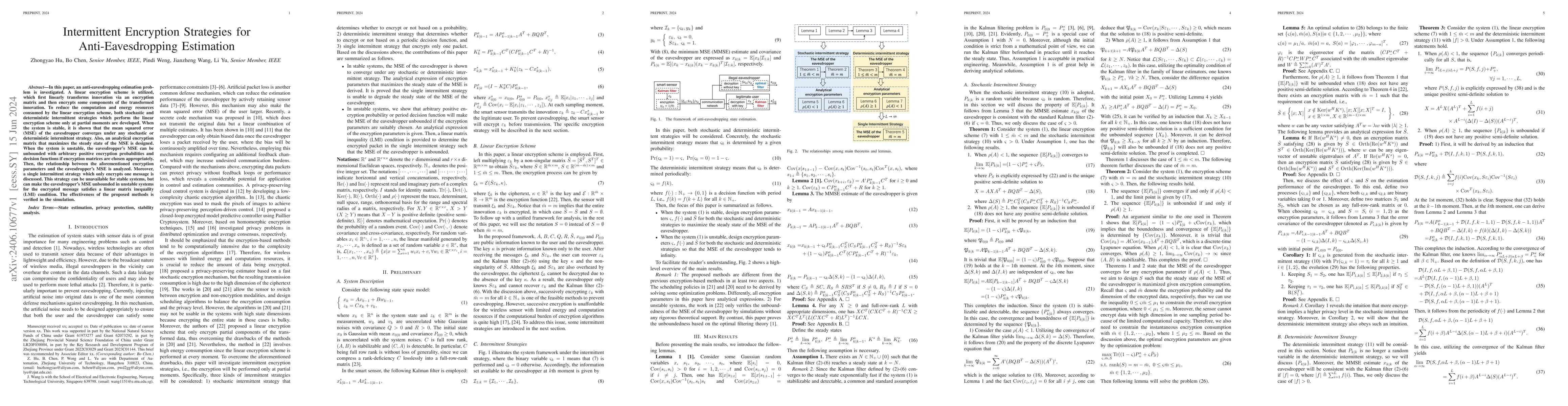 Thumbnail for Intermittent Encryption Strategies for Anti-Eavesdropping Estimation