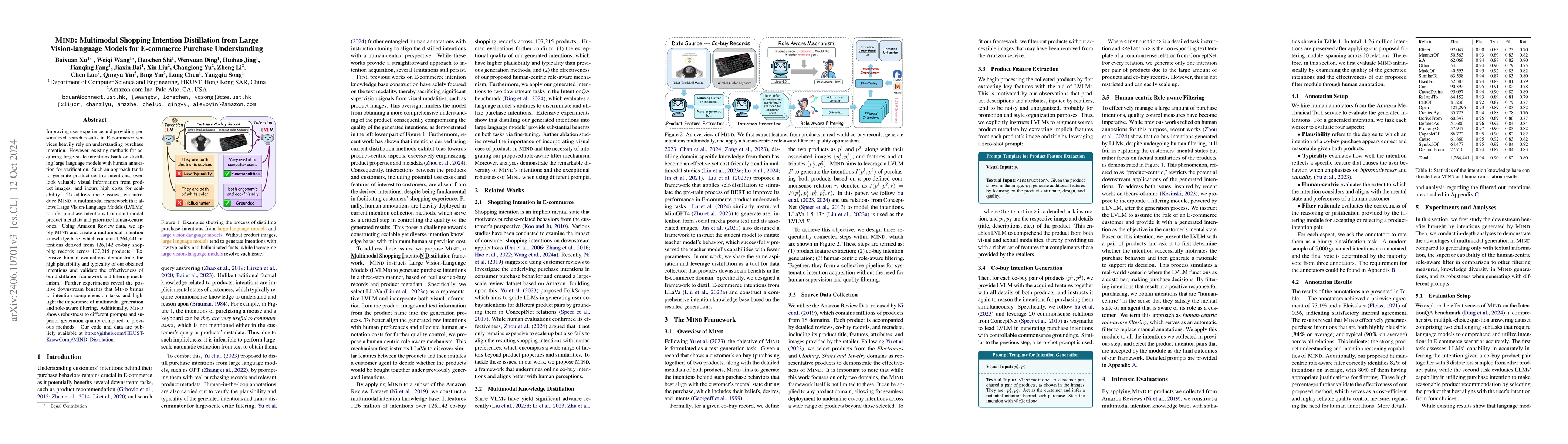 Thumbnail for MIND: Multimodal Shopping Intention Distillation from Large
  Vision-language Models for E-commerce Purchase Understanding