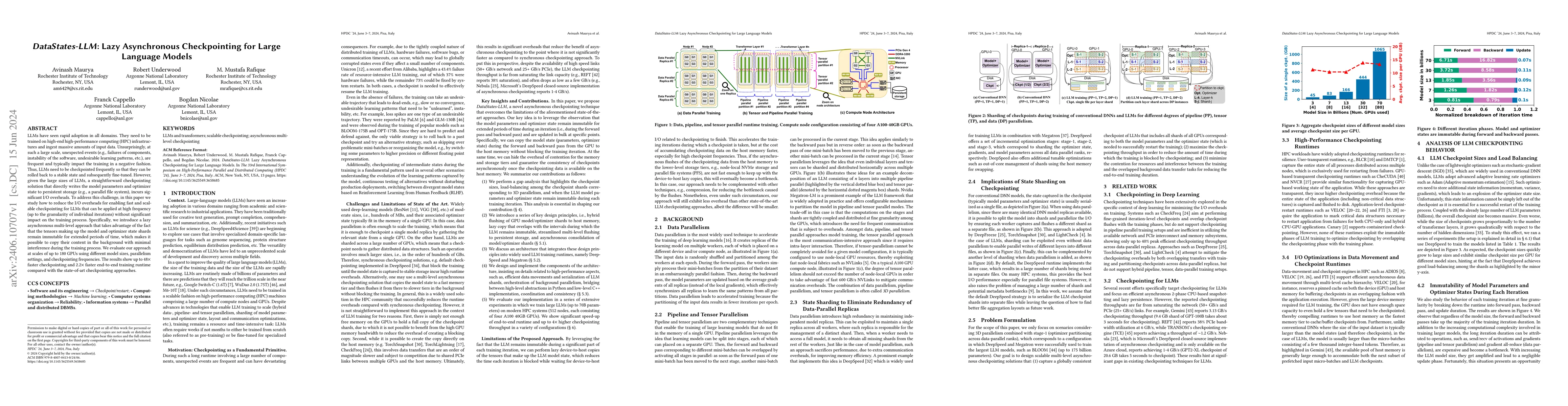 Thumbnail for DataStates-LLM: Lazy Asynchronous Checkpointing for Large Language
  Models
