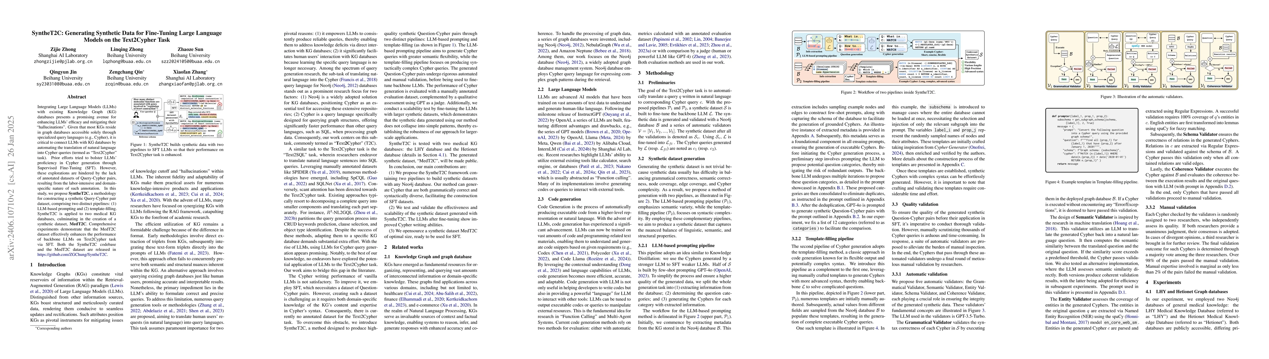Thumbnail for SyntheT2C: Generating Synthetic Data for Fine-Tuning Large Language
  Models on the Text2Cypher Task