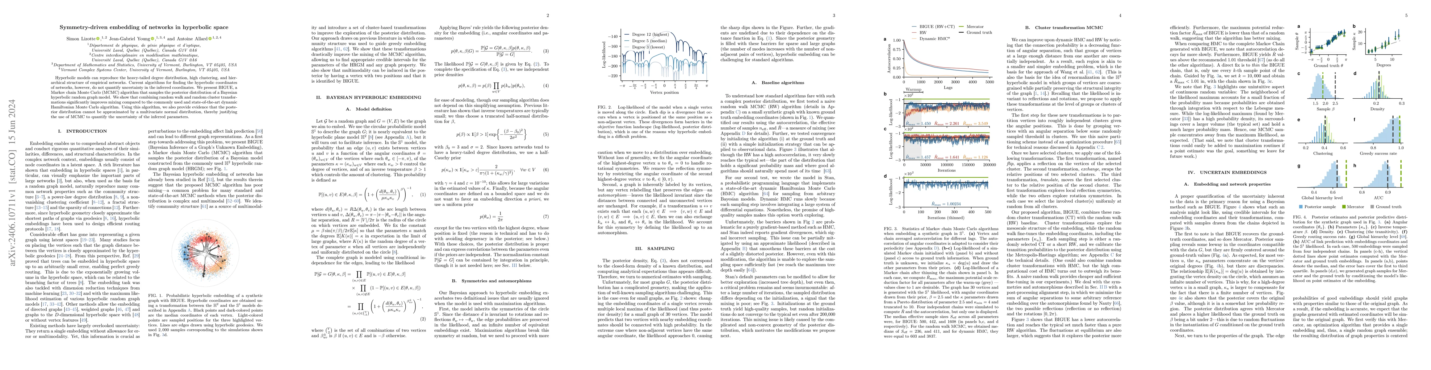 Thumbnail for Symmetry-driven embedding of networks in hyperbolic space